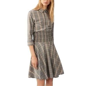 MAJE Resha Plaid Shirt Dress
